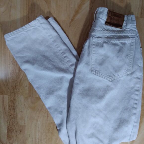 Vintage Whooz Blooz White Denim High Waist Mom Jeans - Picture 1 of 10
